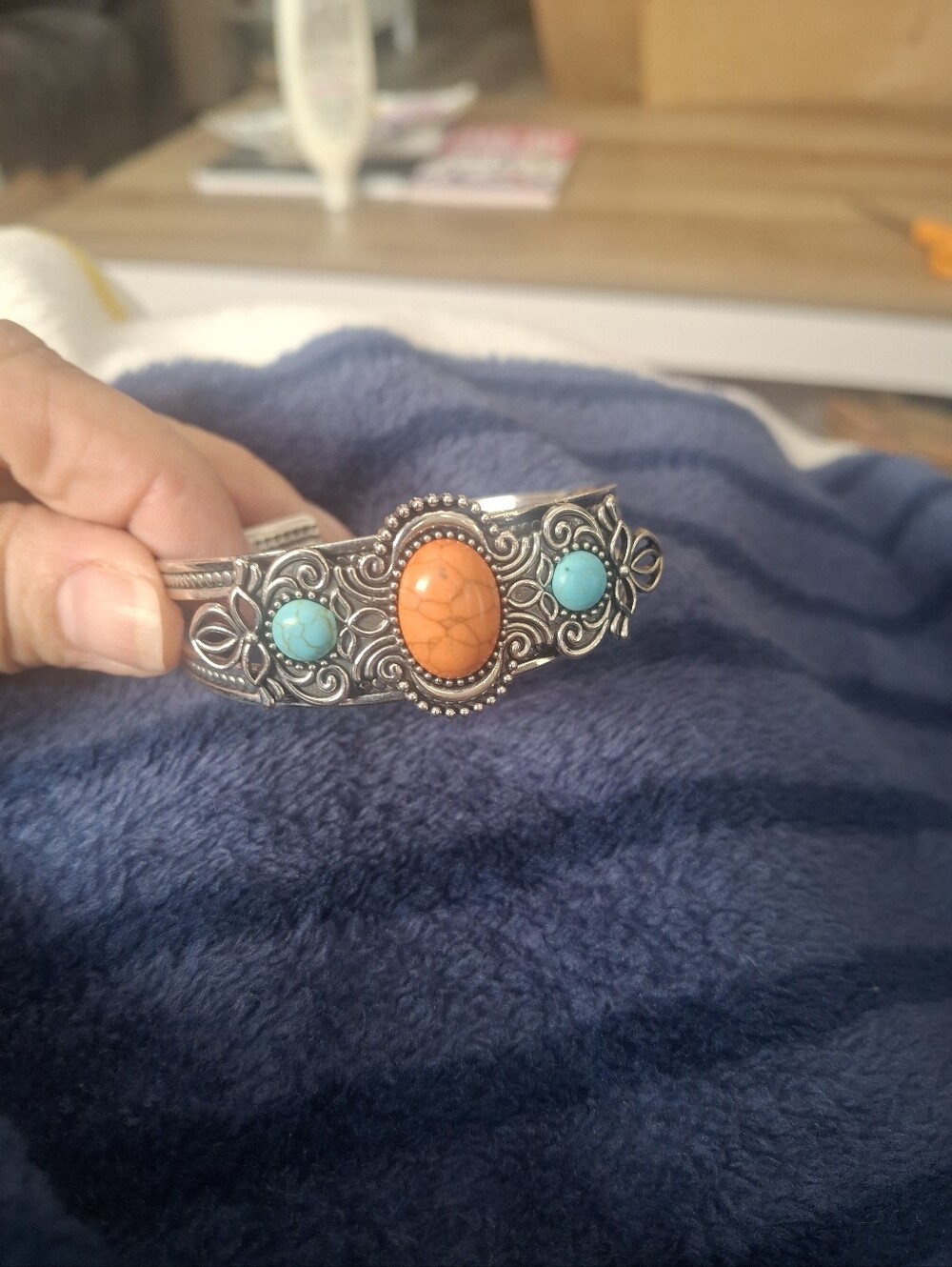 Coral And Turquoise Bracelet